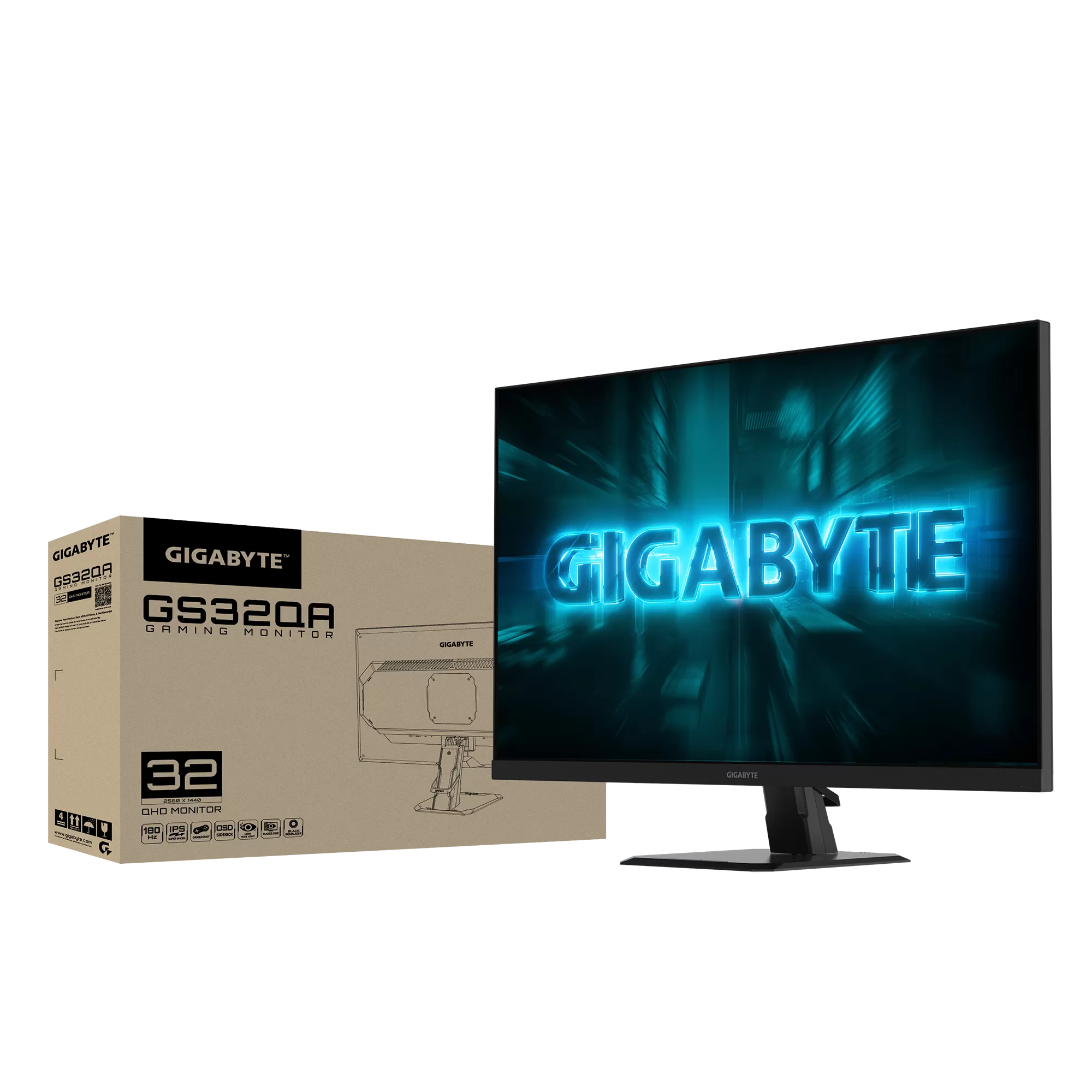 Monitor LED Gigabyte GS32QA  27"  QHD  180Hz  1ms  Black