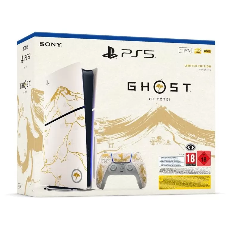 Consola Sony PlayStation 5  1TB  Ghost Yotei Gold Limited Edition White