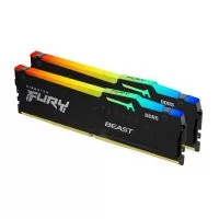 Memorie Desktop Kingston Fury Beast RGB, 16GB(2 x 8GB) DDR5, 6000Mhz, CL30