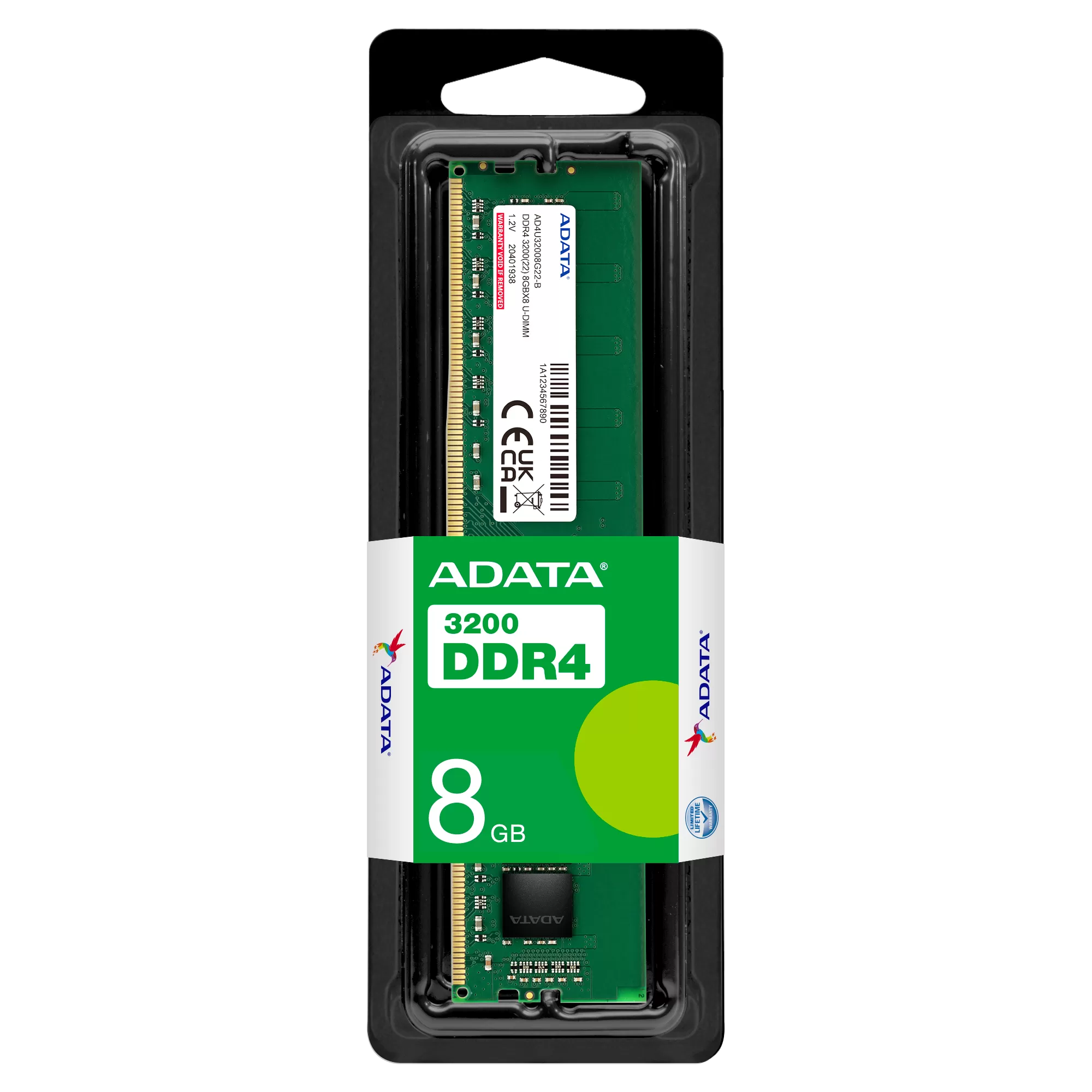 Memorie Desktop A-Data Premier AD4U320038G22-SGN  8GB DDR4  3200Mhz  Black