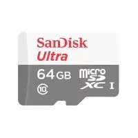Card de memorie SanDisk Ultra Lite, Micro SDXC, 64GB, Class 10, UHS-I, White/Grey