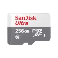 Card de memorie SanDisk Ultra Lite, Micro SDXC, 256GB, Class 10, UHS-I, White/Grey