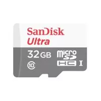 Card de memorie SanDisk Ultra, Micro SDHC, 32GB, Class 10, UHS-I, White/Grey + Adaptor SD
