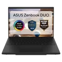 Ultrabook Asus ZenBook Duo UX8407AA, 14" 3K OLED Touch, Intel Core Ultra X9 388H, RAM 32GB, SSD 2TB, Windows 11 Pro, Moher Gray, fara incarcator