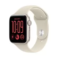 Smartwatch Apple Watch SE 3 GPS (2025), 44mm, Carcasa Starlight Aluminium, Bratara Sand Sport Band - S/M