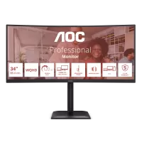 Monitor LED AOC CU34E4CV, 34", Curbat, WQHD, 120Hz, 4ms, Black