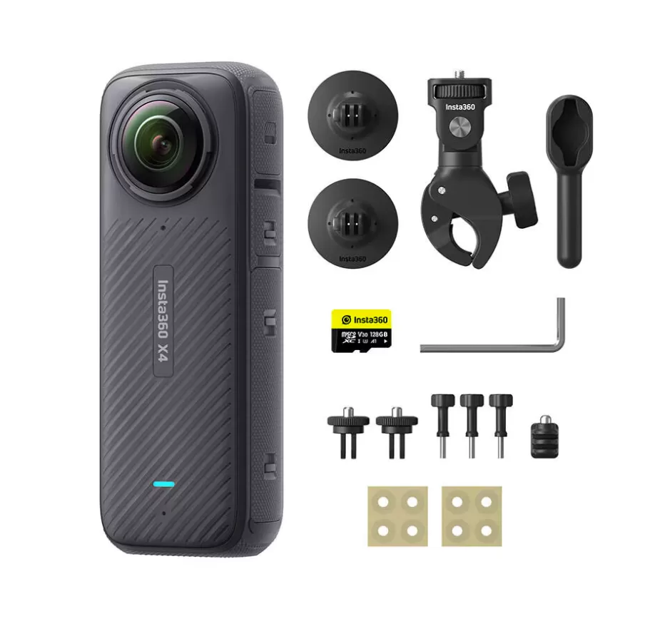 Camera video sport Insta360 X4 8K + Motorcycle Bundle
