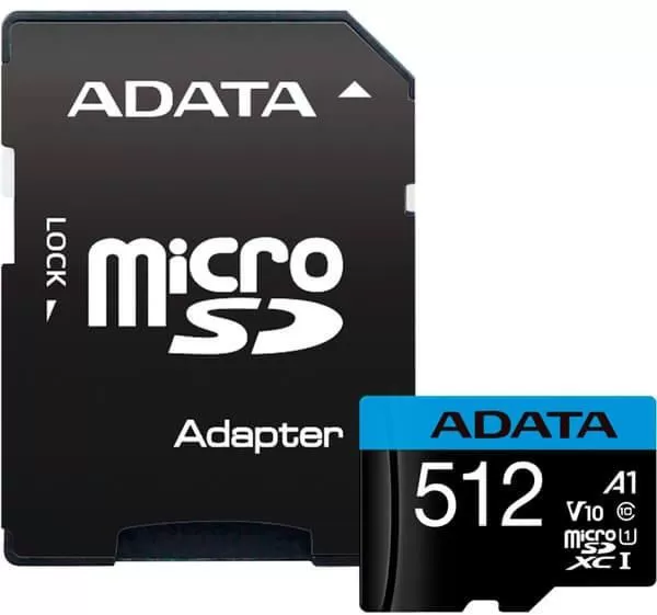 Card de memorie A-Data Premier MicroSDXC 512 GB  Clasa 10  UHS-I U1 + Adaptor SD