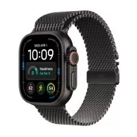 Smartwatch Apple Watch Ultra 4 GPS + Cellular (2026), 49mm, Carcasa Black Titanium, Bratara Black Titanium Milanese Loop - L