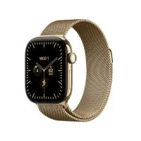 Smartwatch Apple Watch 12 GPS + Cellular, 42mm, Carcasa Radiant Gold Titanium, Bratara Radiant Gold Milanese Loop
