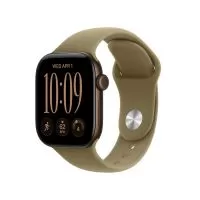 Smartwatch Apple Watch 12 GPS, 42mm, Carcasa Dark Bronze Aluminium, Bratara Olive Sport Band - M/L