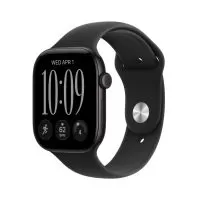 Smartwatch Apple Watch 12 GPS + Cellular, 46mm, Carcasa Black Aluminium, Bratara Black Sport Band - S/M