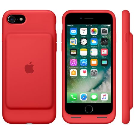 Husa de protectie cu baterie Apple Smart Battery Case pentru iPhone 8 / iPhone 7, Red