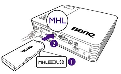 Videoproiectoare care dispun de conexiune MHL ce va fi utilizata in cadrul solutiei wireless propuse de Darer