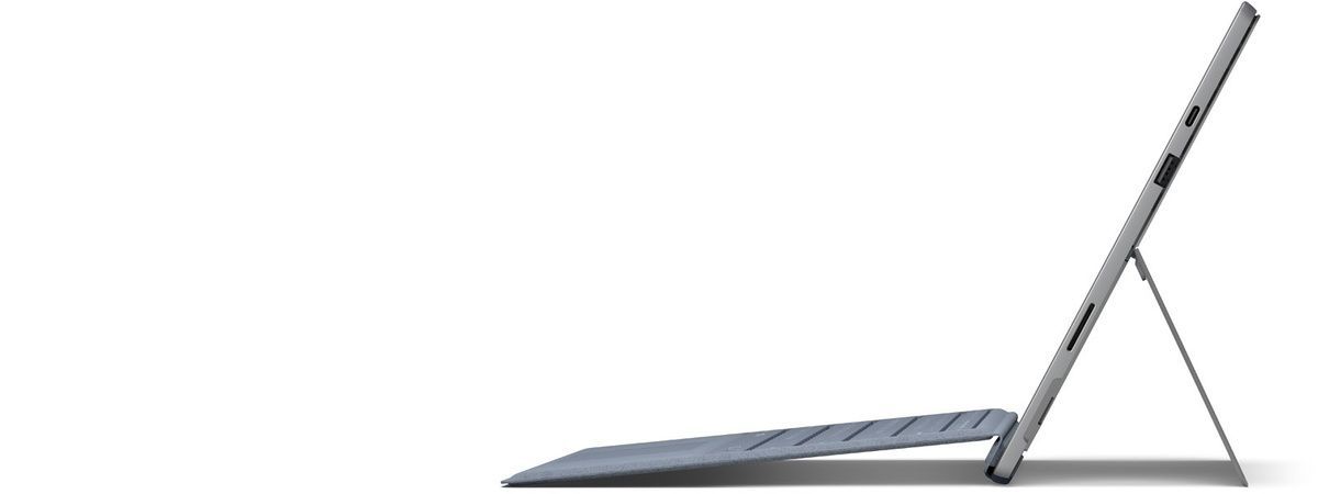 Surface Pro 7  side profile with a Type Cover attached