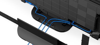 Cablurile stau bine ascunse